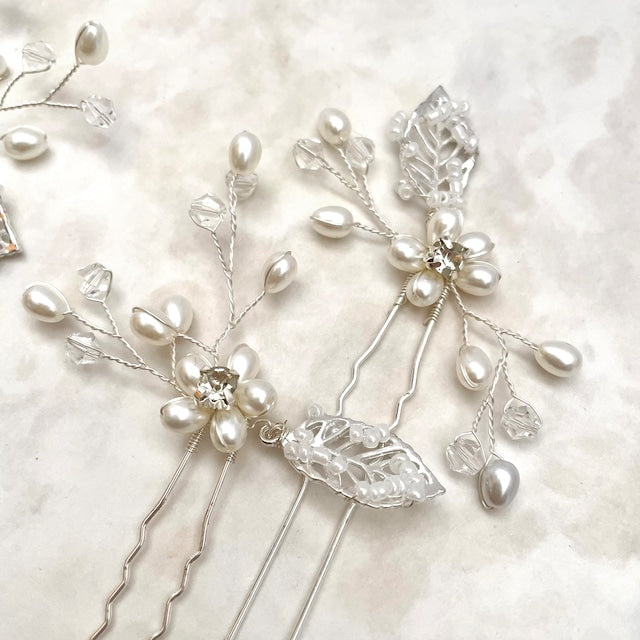 【ヘッドドレス】tendre ブライダルヘアピンセット 【結婚式 ヘアアクセサリー】