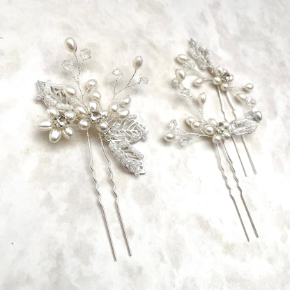 【ヘッドドレス】tendre ブライダルヘアピンセット 【結婚式 ヘアアクセサリー】