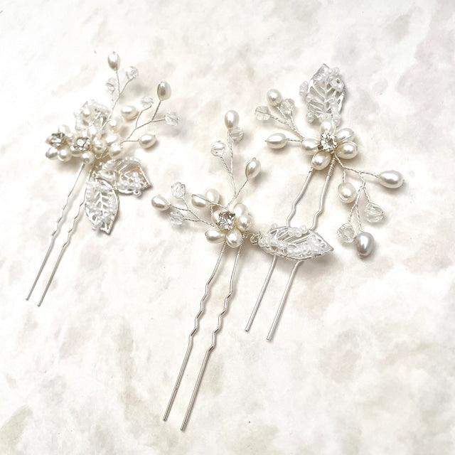 【ヘッドドレス】tendre ブライダルヘアピンセット 【結婚式 ヘアアクセサリー】