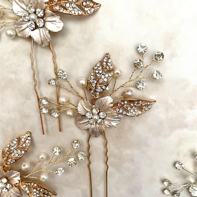 【ヘッドドレス】pixie 小枝アクセサリーヘアピンセット 【結婚式 ヘアアクセサリー】