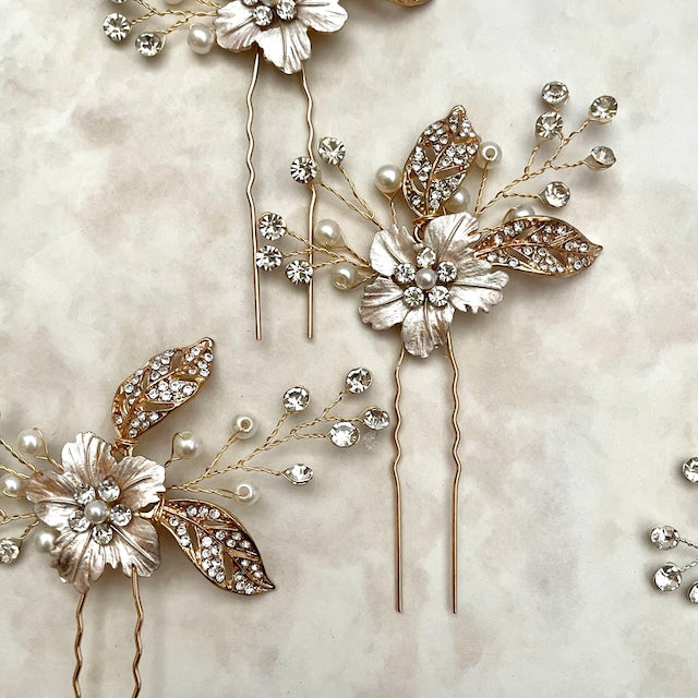 【ヘッドドレス】pixie 小枝アクセサリーヘアピンセット 【結婚式 ヘアアクセサリー】