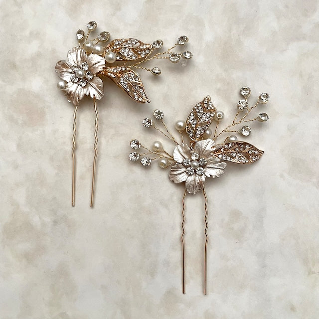 【ヘッドドレス】pixie 小枝アクセサリーヘアピンセット 【結婚式 ヘアアクセサリー】