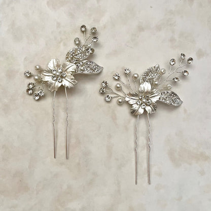 【ヘッドドレス】pixie 小枝アクセサリーヘアピンセット 【結婚式 ヘアアクセサリー】