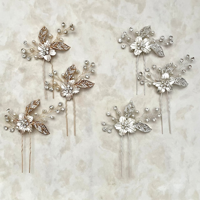 【ヘッドドレス】pixie 小枝アクセサリーヘアピンセット 【結婚式 ヘアアクセサリー】