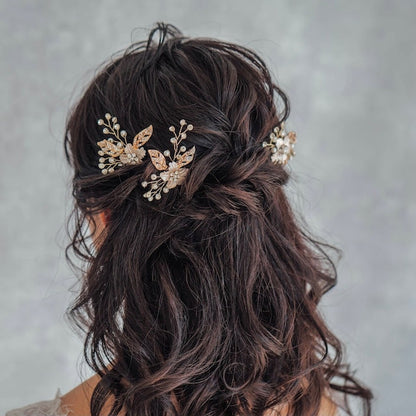 【ヘッドドレス】pixie 小枝アクセサリーヘアピンセット 【結婚式 ヘアアクセサリー】