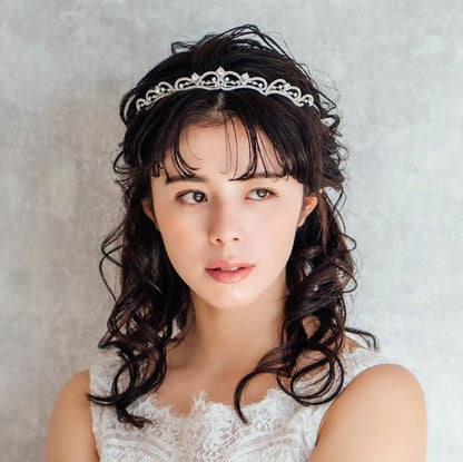 【ヘッドドレス】nala ブライダルビジューティアラ 【結婚式　ヘアアクセサリー】