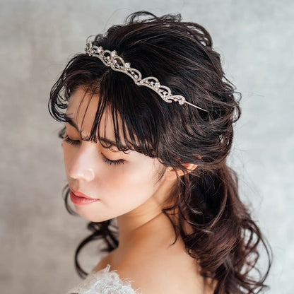 【ヘッドドレス】nala ブライダルビジューティアラ 【結婚式 ヘアアクセサリー】