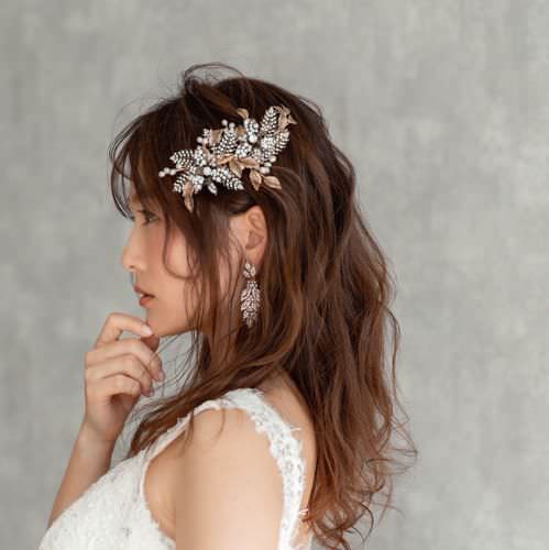 【ヘッドドレス】leaf shower ブライダルヘッドドレス 【結婚式　ヘアアクセサリー】