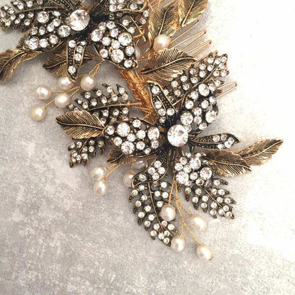 【ヘッドドレス】leaf shower ブライダルヘッドドレス 【結婚式 ヘアアクセサリー】