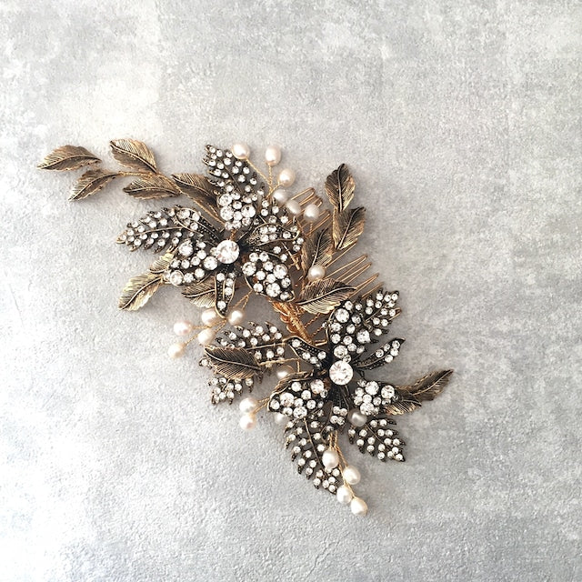 【ヘッドドレス】leaf shower ブライダルヘッドドレス 【結婚式 ヘアアクセサリー】