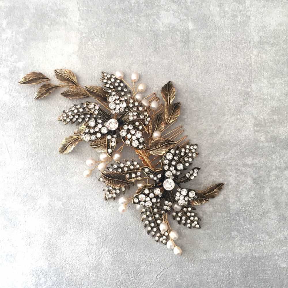 【ヘッドドレス】leaf shower ブライダルヘッドドレス 【結婚式 ヘアアクセサリー】