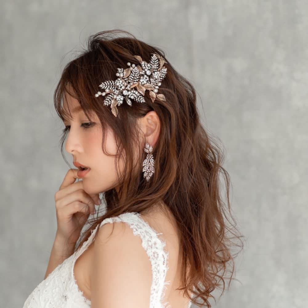 【ヘッドドレス】leaf shower ブライダルヘッドドレス 【結婚式 ヘアアクセサリー】