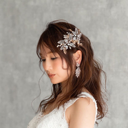 【ヘッドドレス】leaf shower ブライダルヘッドドレス 【結婚式　ヘアアクセサリー】