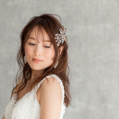 【ヘッドドレス】leaf shower ブライダルヘッドドレス 【結婚式　ヘアアクセサリー】