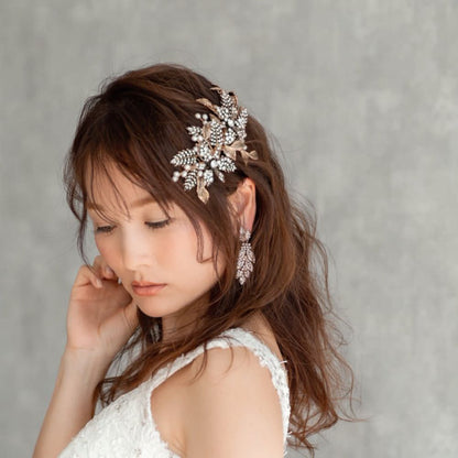 【ヘッドドレス】leaf shower ブライダルヘッドドレス 【結婚式　ヘアアクセサリー】