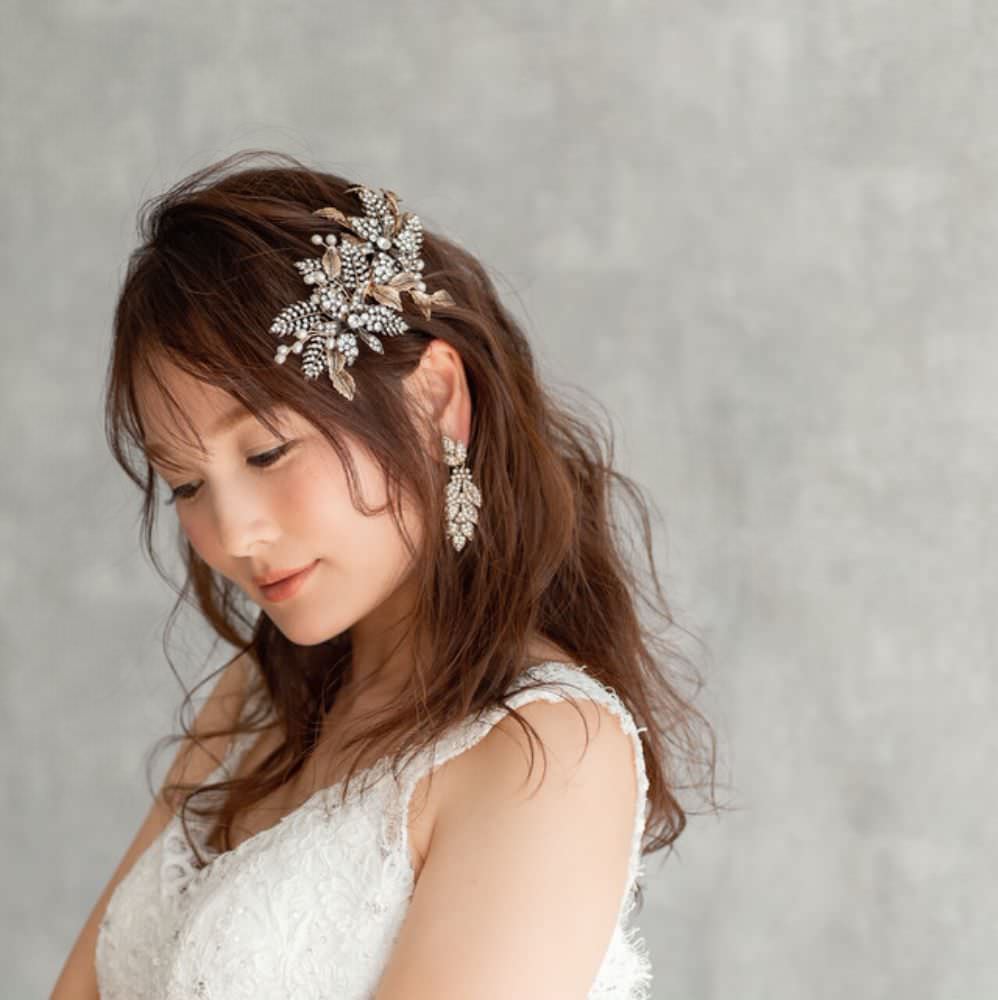 【ヘッドドレス】leaf shower ブライダルヘッドドレス 【結婚式 ヘアアクセサリー】