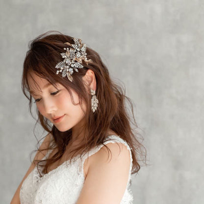 【ヘッドドレス】leaf shower ブライダルヘッドドレス 【結婚式 ヘアアクセサリー】