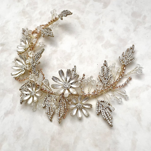 【ヘッドドレス】prier フラワーウェディングヘッドアクセサリー 【結婚式 ヘアアクセサリー】