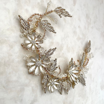 【ヘッドドレス】prier フラワーウェディングヘッドアクセサリー 【結婚式 ヘアアクセサリー】