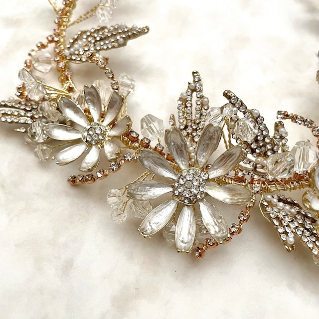 【ヘッドドレス】prier フラワーウェディングヘッドアクセサリー 【結婚式 ヘアアクセサリー】