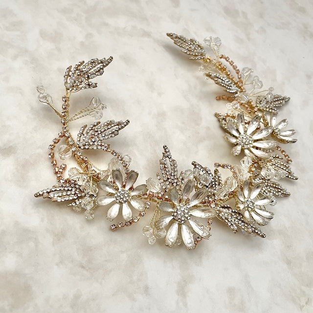 【ヘッドドレス】prier フラワーウェディングヘッドアクセサリー 【結婚式 ヘアアクセサリー】