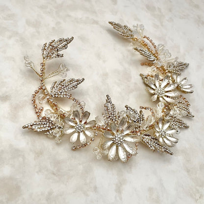 【ヘッドドレス】prier フラワーウェディングヘッドアクセサリー 【結婚式 ヘアアクセサリー】