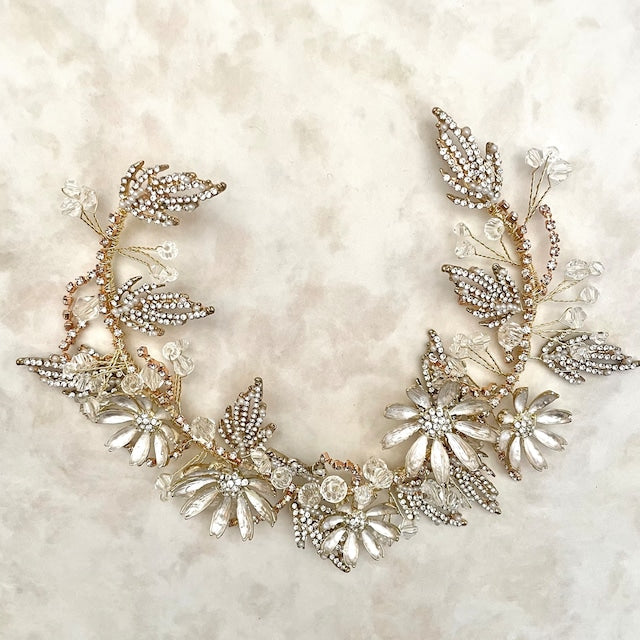 【ヘッドドレス】prier フラワーウェディングヘッドアクセサリー 【結婚式 ヘアアクセサリー】