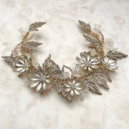 【ヘッドドレス】prier フラワーウェディングヘッドアクセサリー 【結婚式 ヘアアクセサリー】