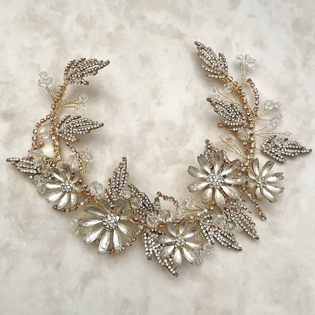 【ヘッドドレス】prier フラワーウェディングヘッドアクセサリー 【結婚式 ヘアアクセサリー】