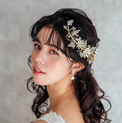 【ヘッドドレス】prier フラワーウェディングヘッドアクセサリー 【結婚式 ヘアアクセサリー】