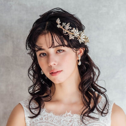 【ヘッドドレス】prier フラワーウェディングヘッドアクセサリー 【結婚式 ヘアアクセサリー】