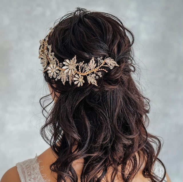 【ヘッドドレス】prier フラワーウェディングヘッドアクセサリー 【結婚式 ヘアアクセサリー】