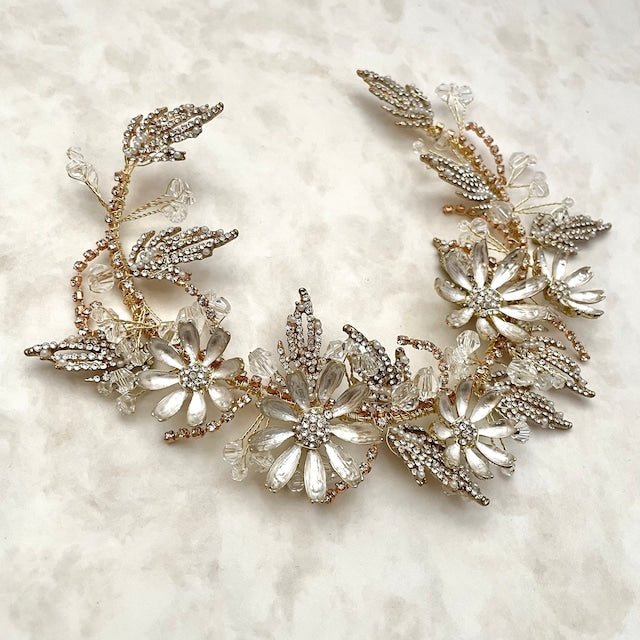 【ヘッドドレス】prier フラワーウェディングヘッドアクセサリー 【結婚式 ヘアアクセサリー】