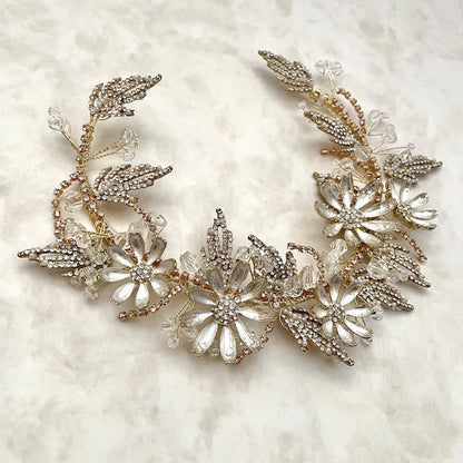 【ヘッドドレス】prier フラワーウェディングヘッドアクセサリー 【結婚式 ヘアアクセサリー】