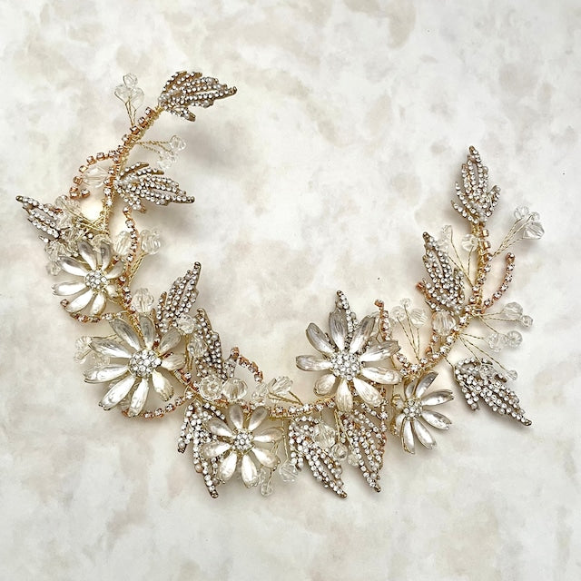 【ヘッドドレス】prier フラワーウェディングヘッドアクセサリー 【結婚式 ヘアアクセサリー】