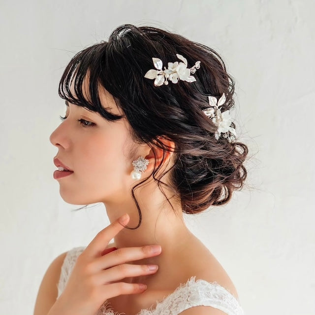 【ヘッドドレス】chipi ブライダルヘアコームセット 【結婚式　ヘアアクセサリー】