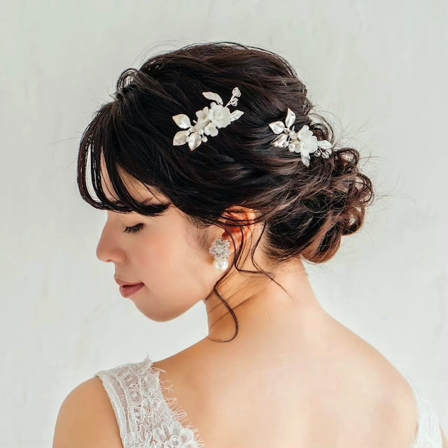 【ヘッドドレス】chipi ブライダルヘアコームセット 【結婚式 ヘアアクセサリー】