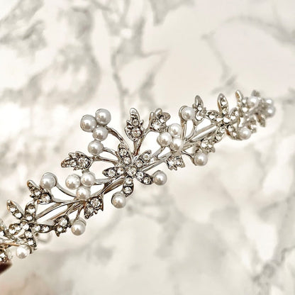 【ヘッドドレス】mieux ブライダルパールティアラ 【結婚式 ヘアアクセサリー】