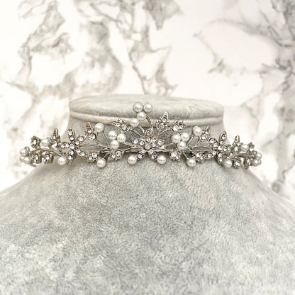 【ヘッドドレス】mieux ブライダルパールティアラ 【結婚式 ヘアアクセサリー】