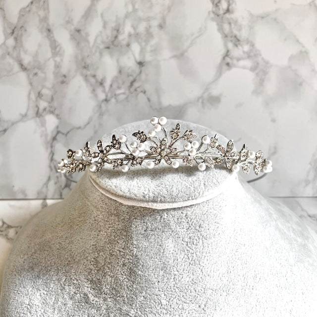 【ヘッドドレス】mieux ブライダルパールティアラ 【結婚式 ヘアアクセサリー】