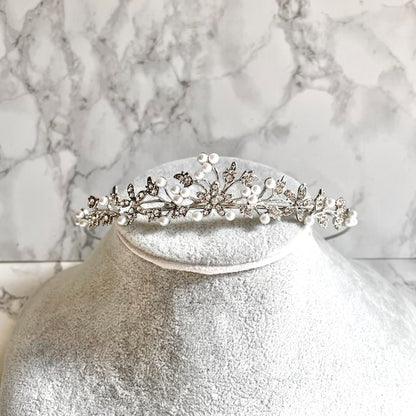 【ヘッドドレス】mieux ブライダルパールティアラ 【結婚式 ヘアアクセサリー】