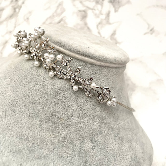 【ヘッドドレス】mieux ブライダルパールティアラ 【結婚式 ヘアアクセサリー】