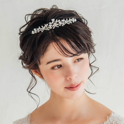 【ヘッドドレス】mieux ブライダルパールティアラ 【結婚式 ヘアアクセサリー】