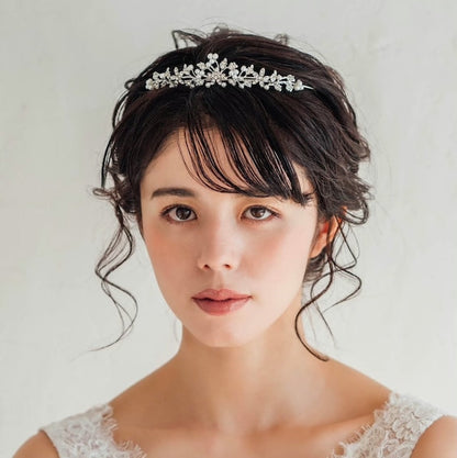 【ヘッドドレス】mieux ブライダルパールティアラ 【結婚式 ヘアアクセサリー】