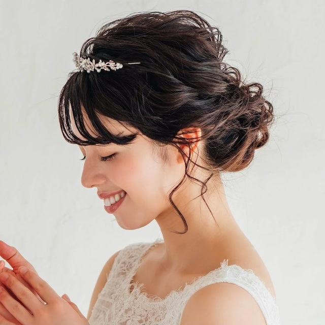 【ヘッドドレス】mieux ブライダルパールティアラ 【結婚式 ヘアアクセサリー】