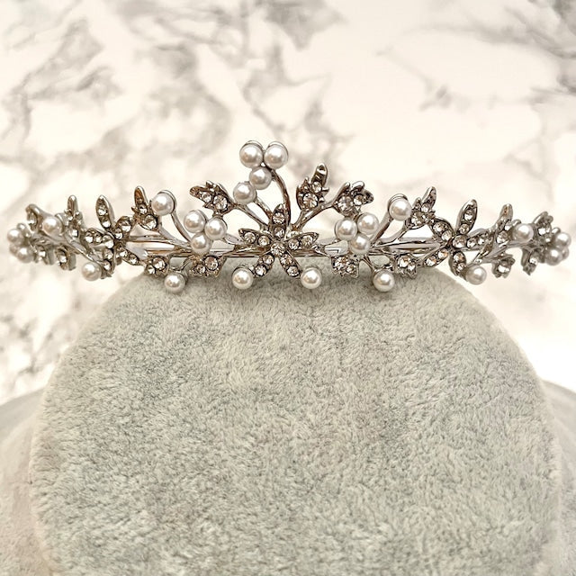 【ヘッドドレス】mieux ブライダルパールティアラ 【結婚式 ヘアアクセサリー】