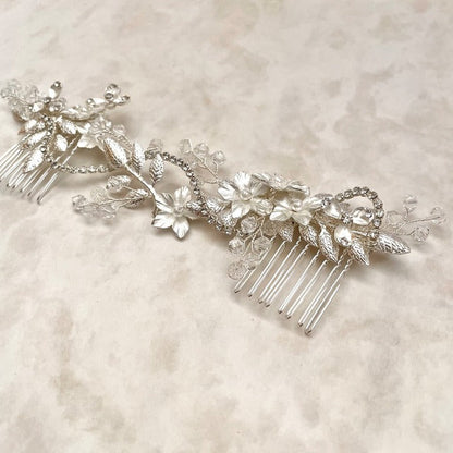 【ヘッドドレス】larme ウェディングヘッドアクセサリー 【結婚式 ヘアアクセサリー】