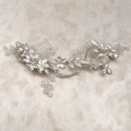 【ヘッドドレス】larme ウェディングヘッドアクセサリー 【結婚式 ヘアアクセサリー】