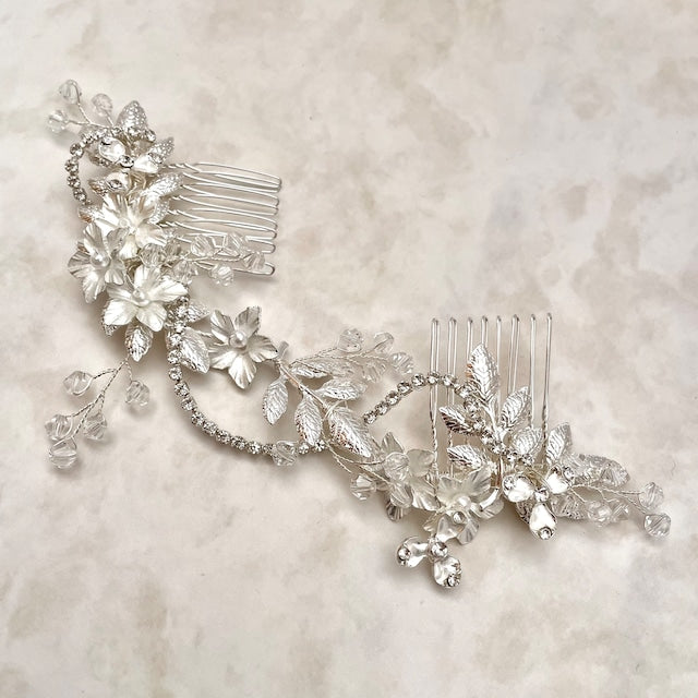 【ヘッドドレス】larme ウェディングヘッドアクセサリー 【結婚式 ヘアアクセサリー】