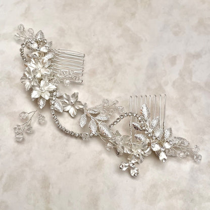 【ヘッドドレス】larme ウェディングヘッドアクセサリー 【結婚式 ヘアアクセサリー】